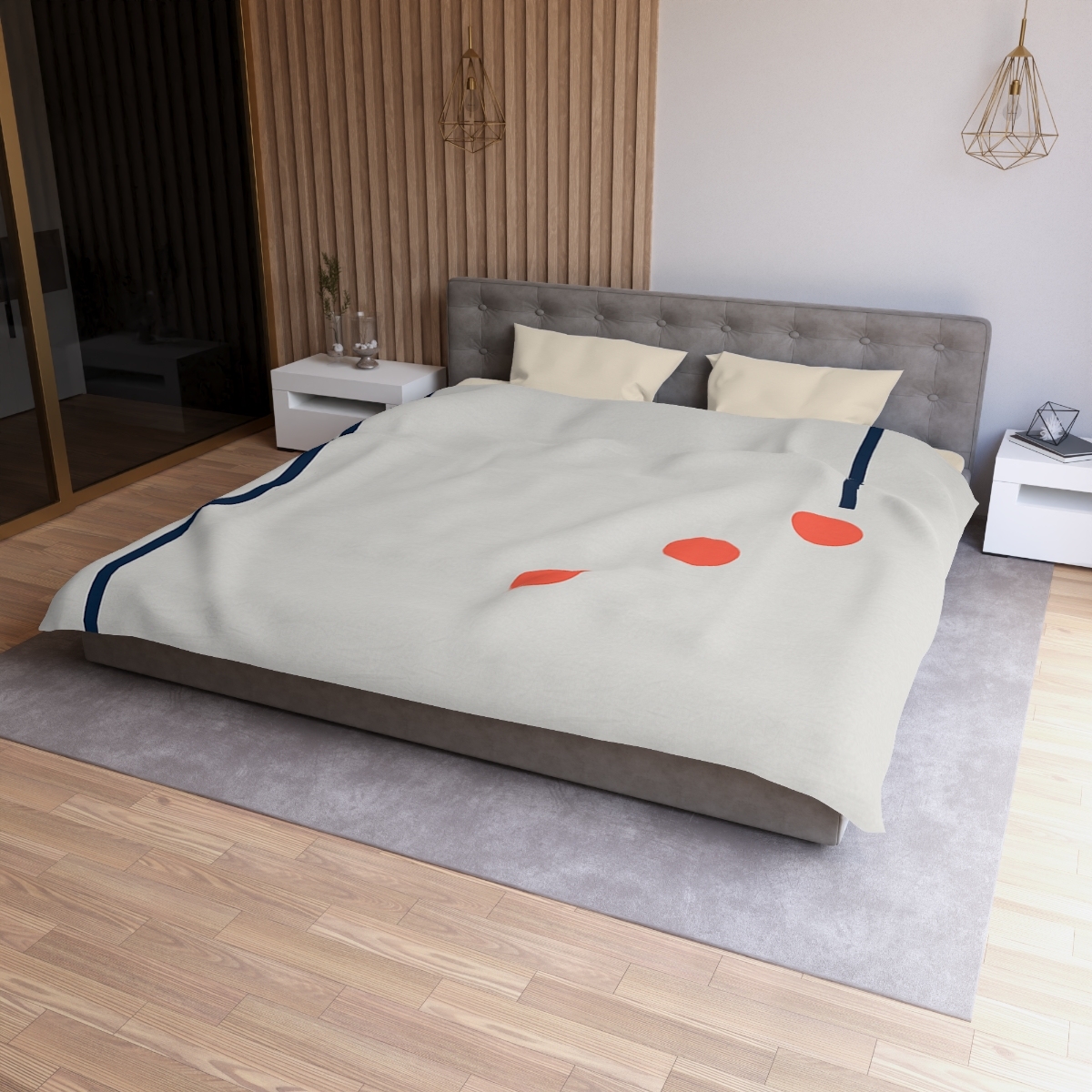 Diagonal Constellation Frame personalized bedding duvets