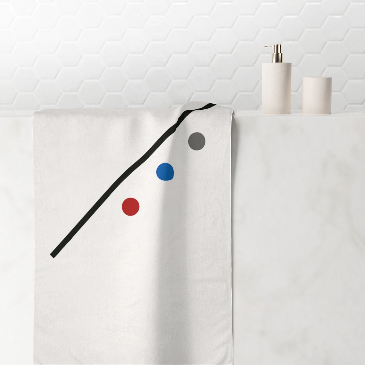 Diagonal Dot And Bar Drift trendy hand towels