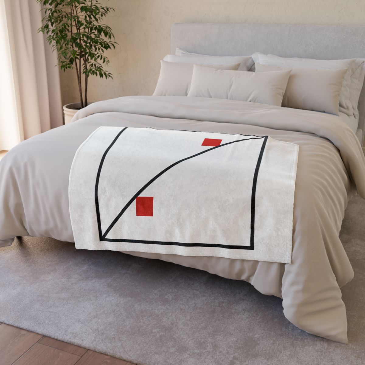 Diagonal Frame Split personalized cozy blankets