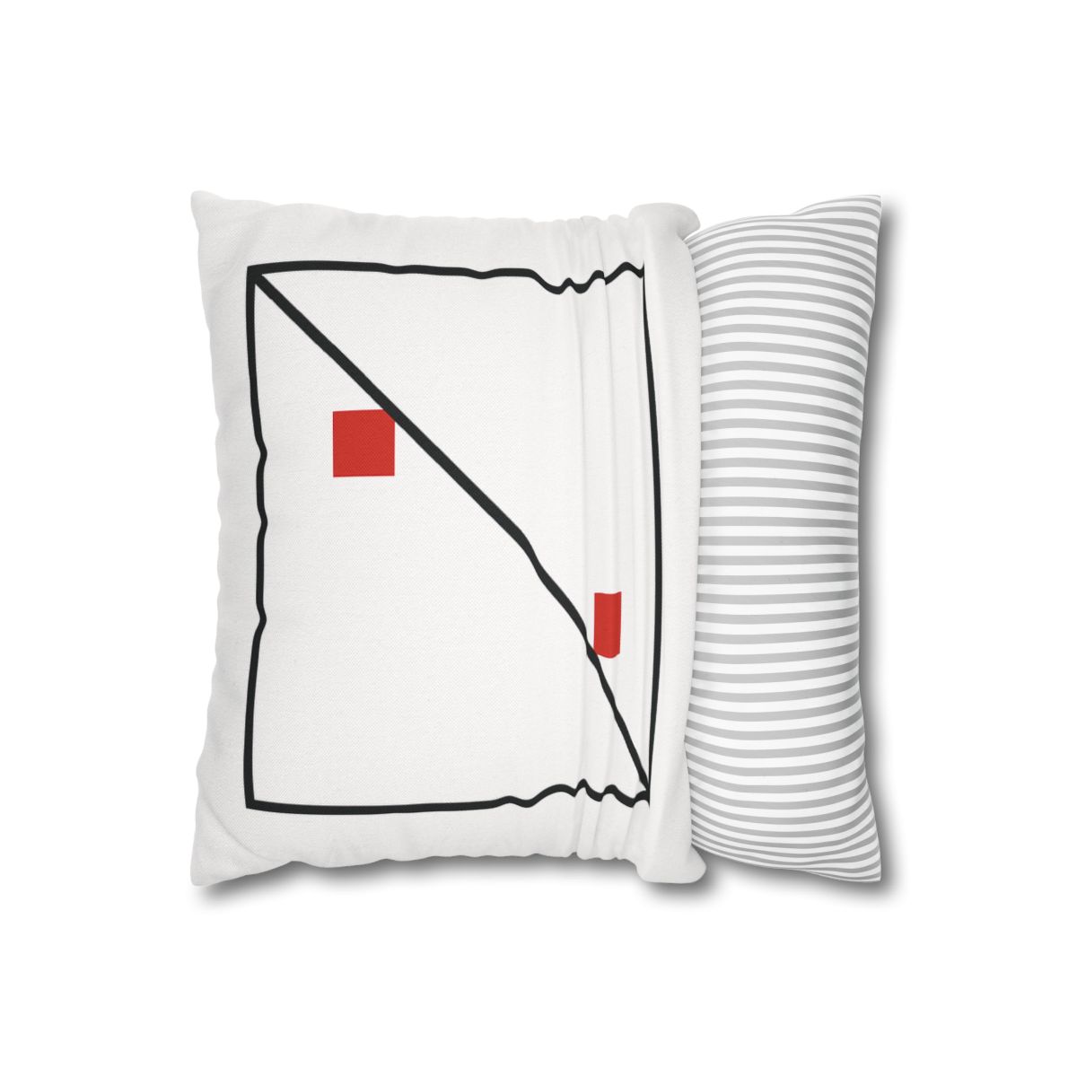 Diagonal Frame Split designer print pillow cases