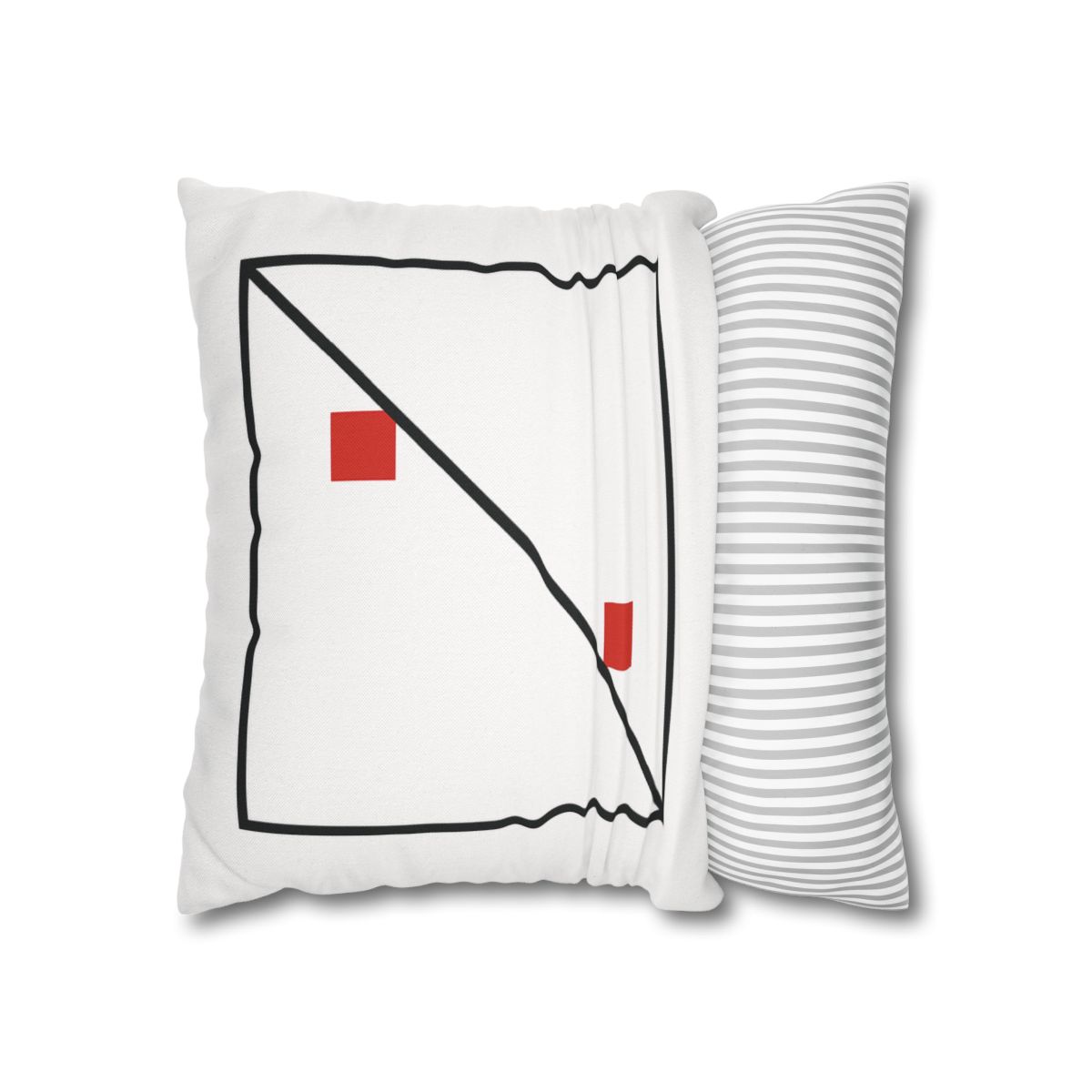 Diagonal Frame Split designer print pillow cases