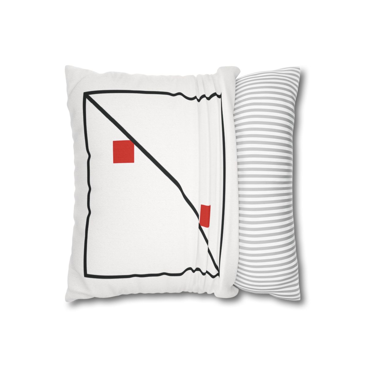 Diagonal Frame Split designer print pillow cases