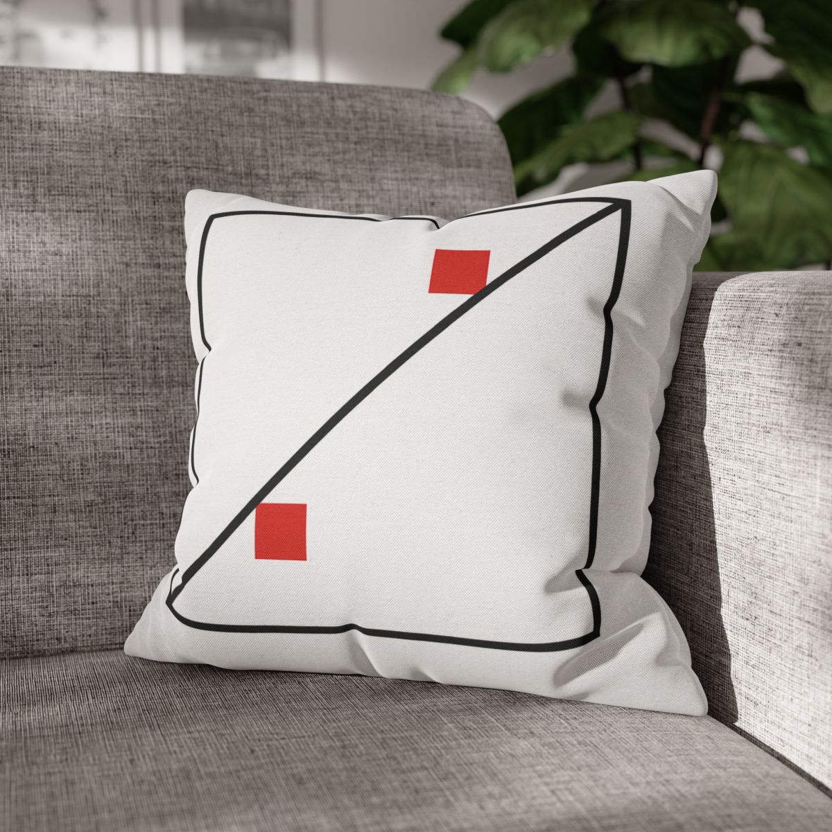 Diagonal Frame Split designer print pillow cases