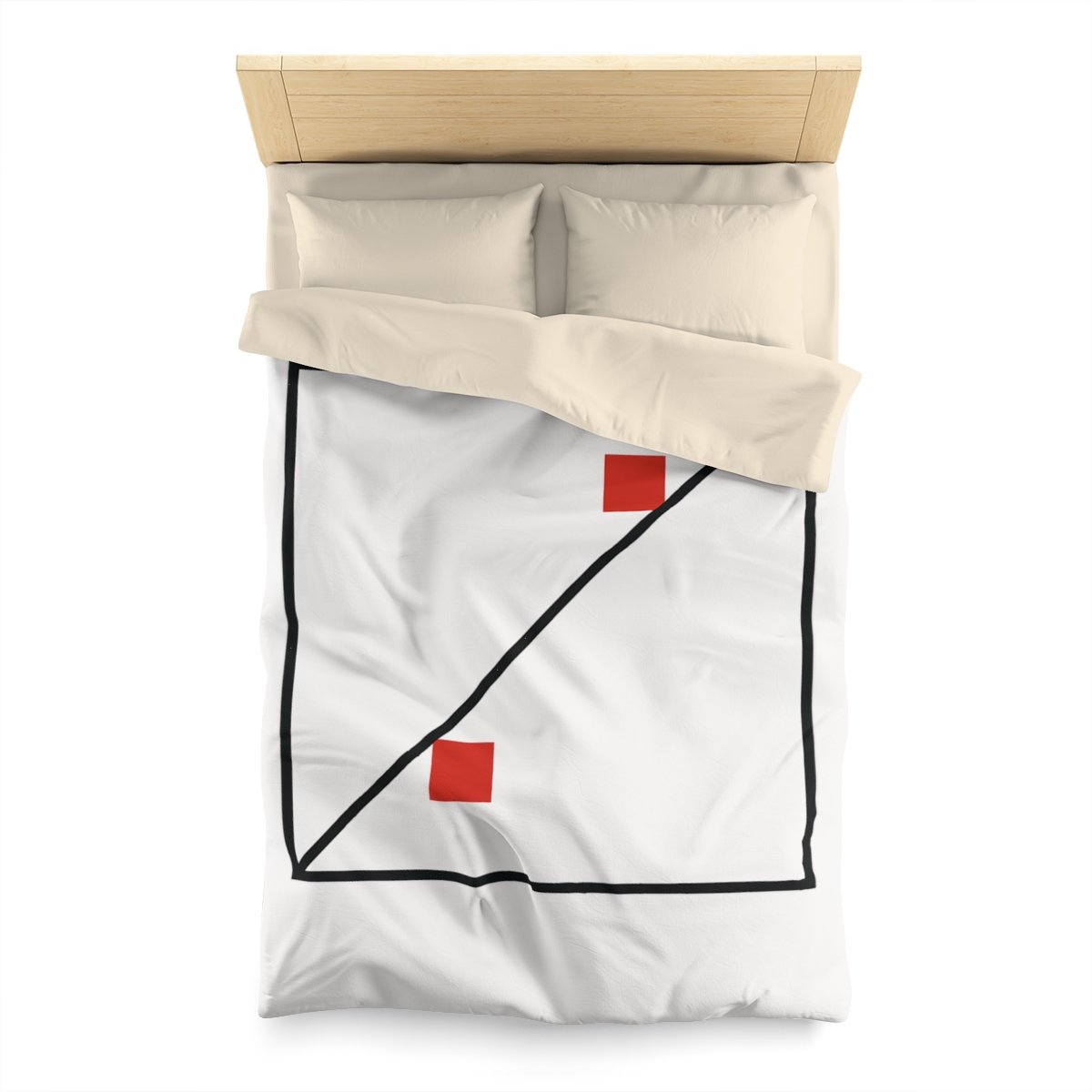 Diagonal Frame Split soft comforter duvets