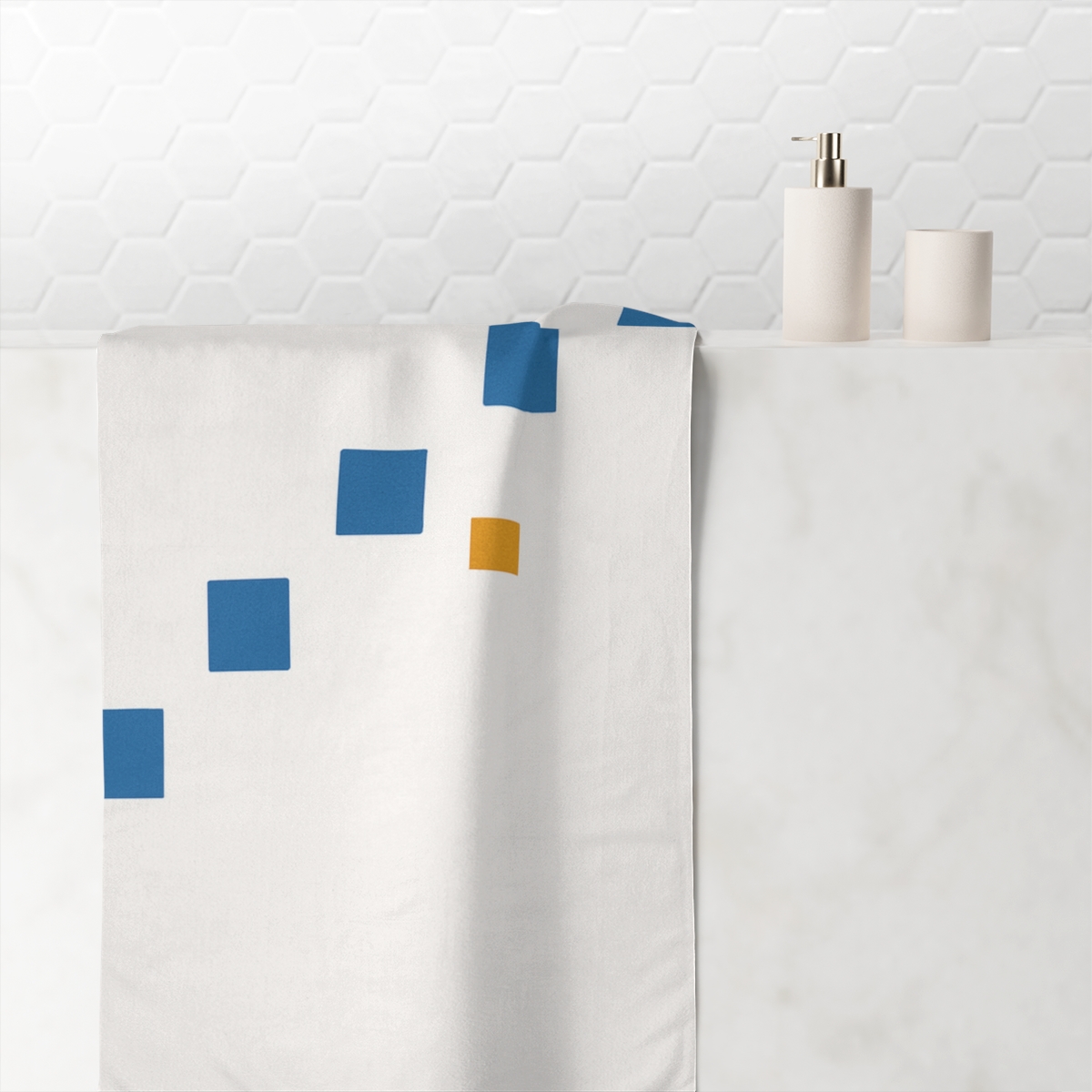 Diagonal Grid With Missing Star trendy hand towels