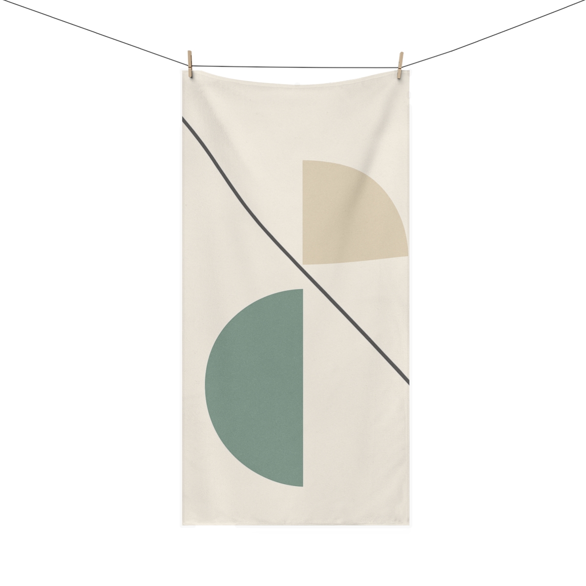 Diagonal Line And Arc Pair trendy hand towels