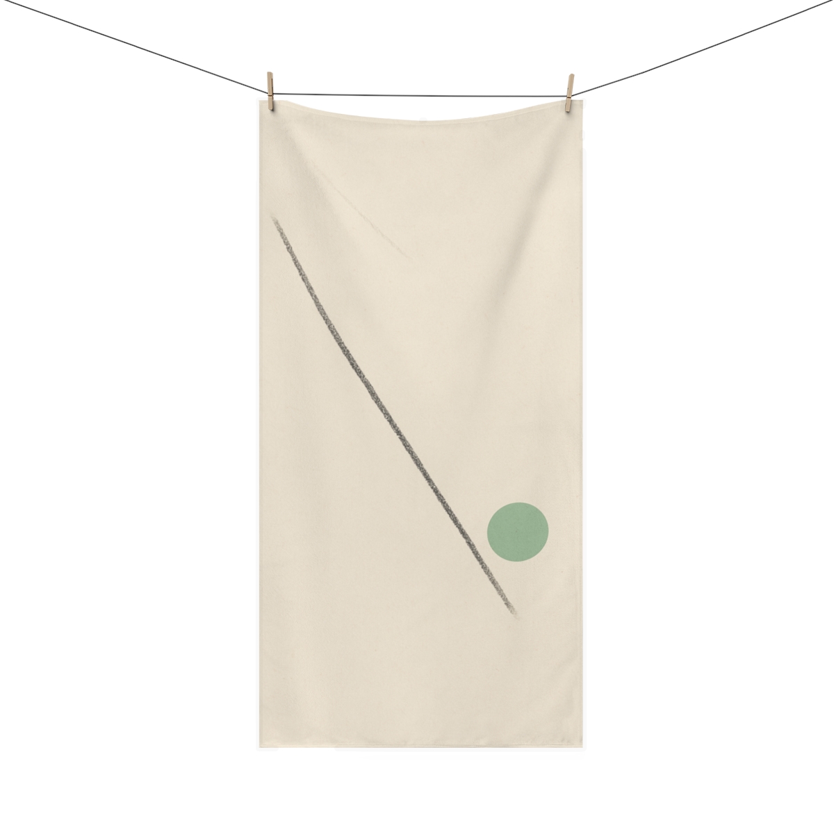 Diagonal Line And Offset Circle Field stylish beach towels