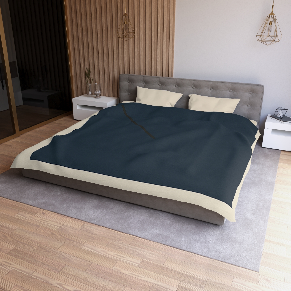 Diagonal Line And Square Balance personalized bedding duvets