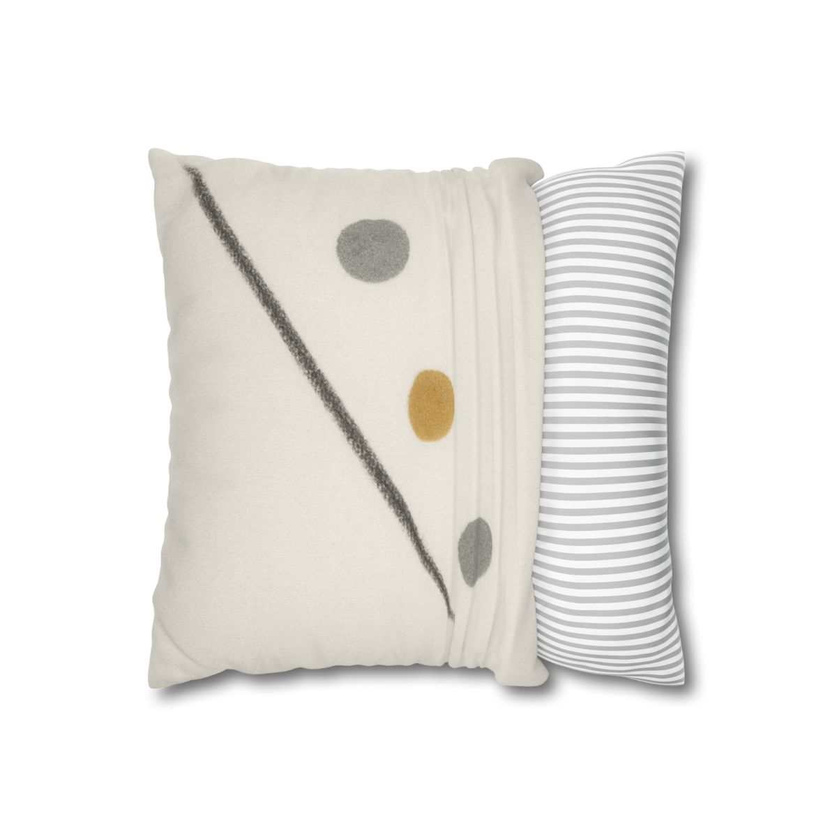 Diagonal Line And Triple Circles designer print pillow cases