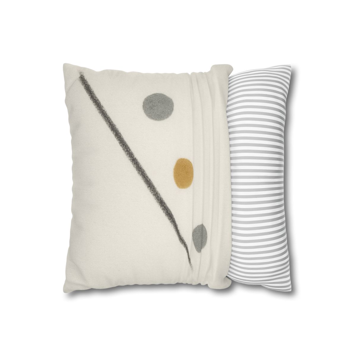 Diagonal Line And Triple Circles designer print pillow cases