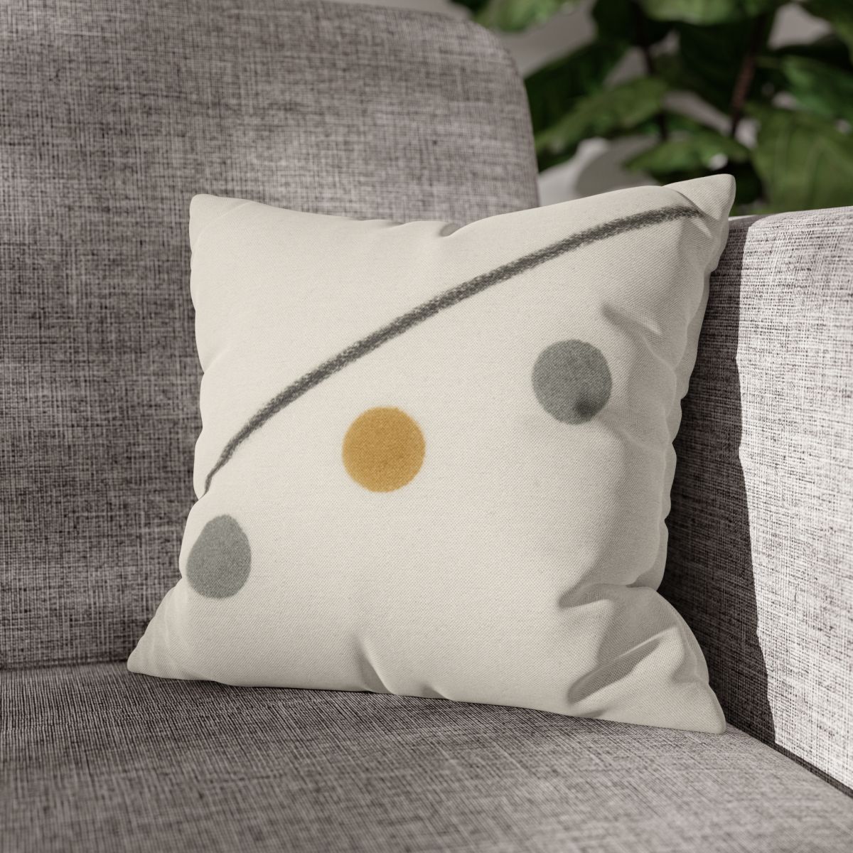 Diagonal Line And Triple Circles designer print pillow cases