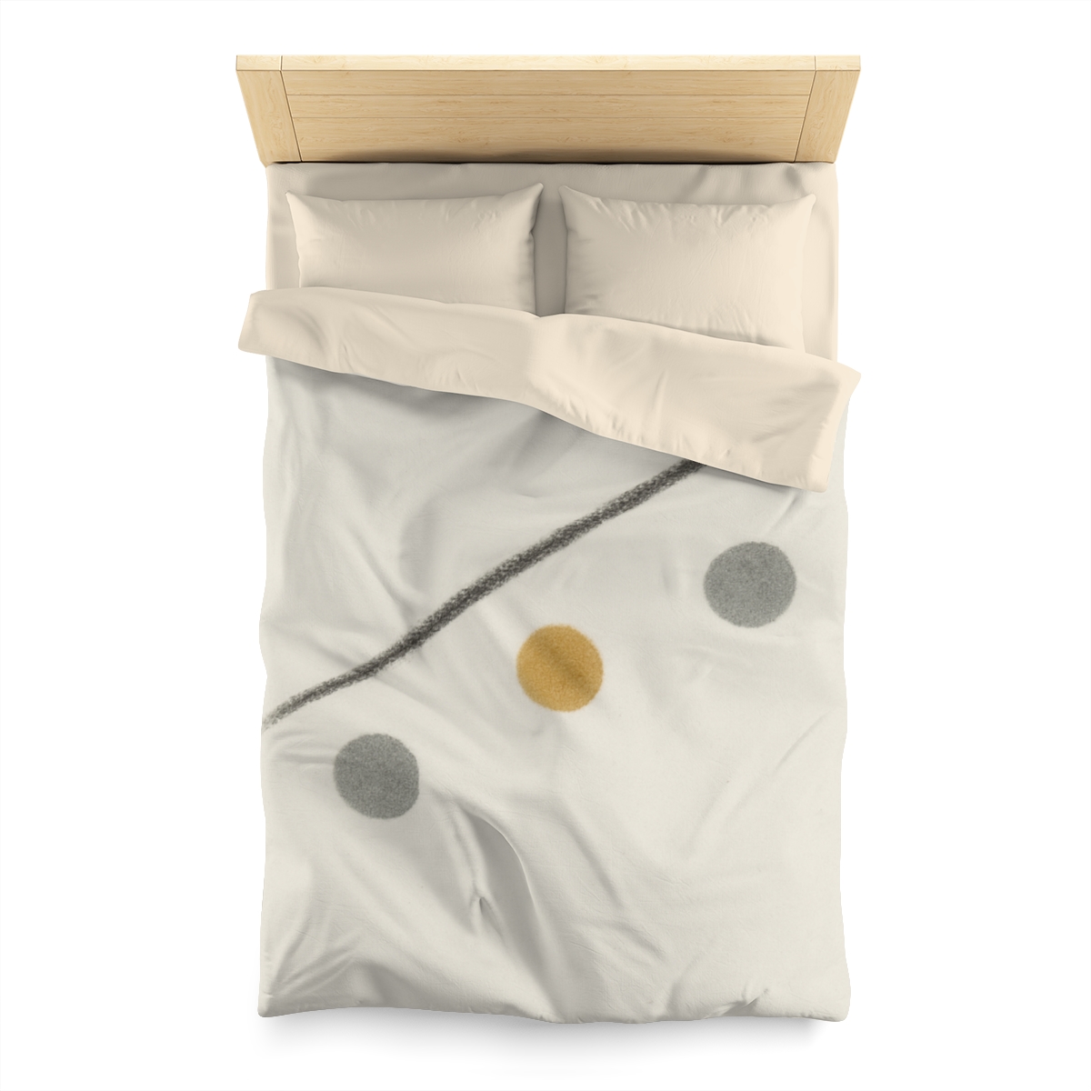 Diagonal Line And Triple Circles custom duvets