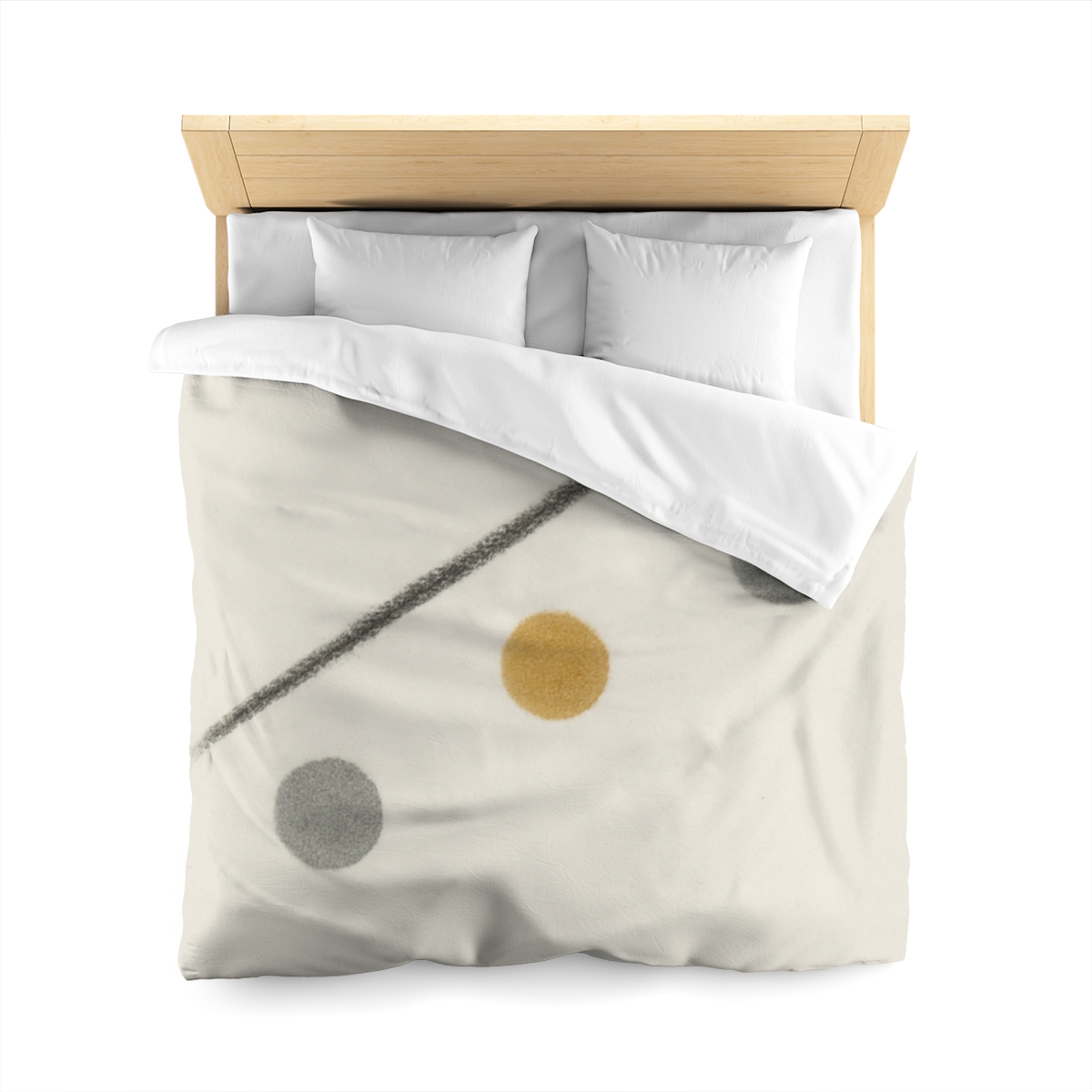 Diagonal Line And Triple Circles custom duvets