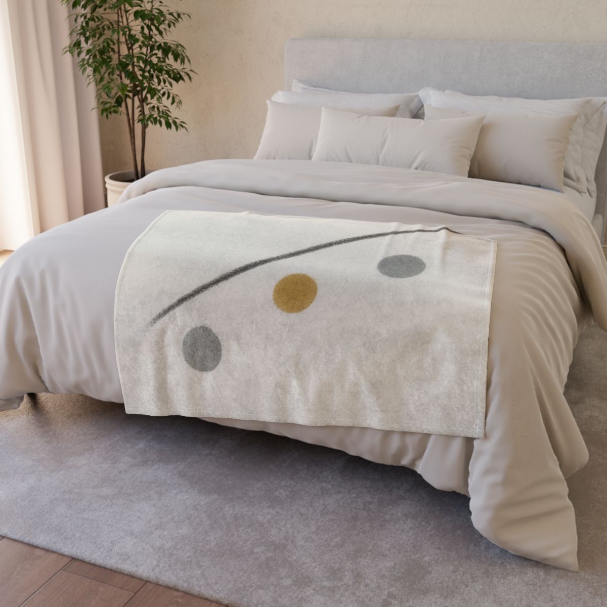 Diagonal Line And Triple Circles personalized cozy blankets