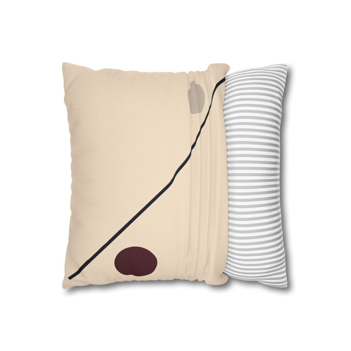 Diagonal Line And Twin Circles soft cotton pillow cases