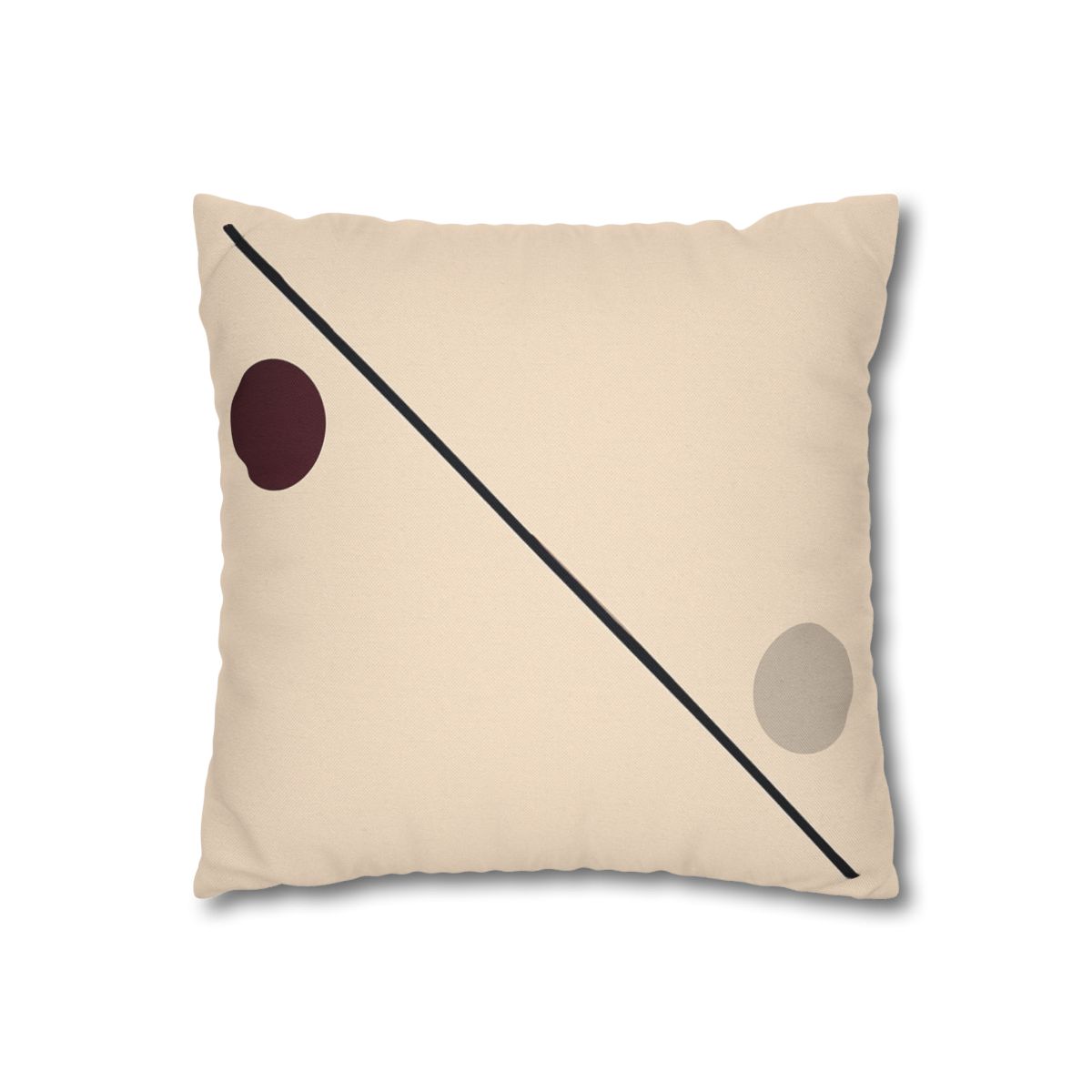 Diagonal Line And Twin Circles soft cotton pillow cases