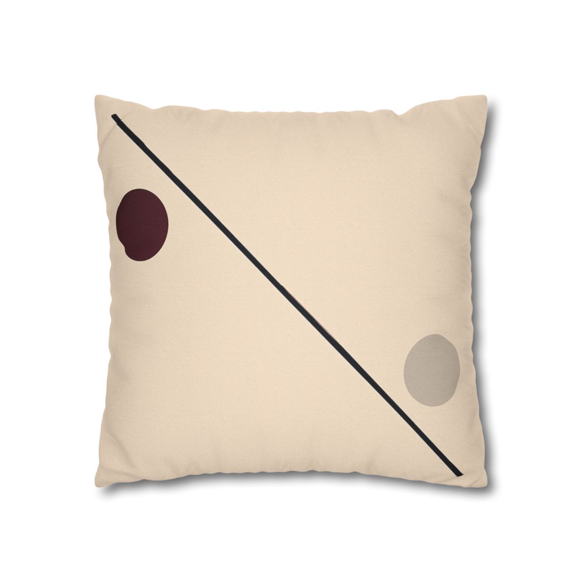 Diagonal Line And Twin Circles soft cotton pillow cases