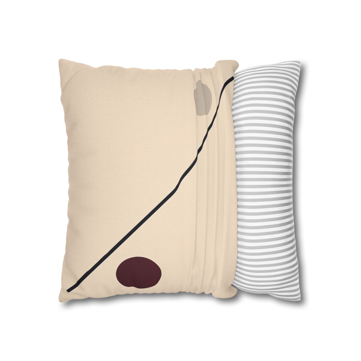Diagonal Line And Twin Circles soft cotton pillow cases