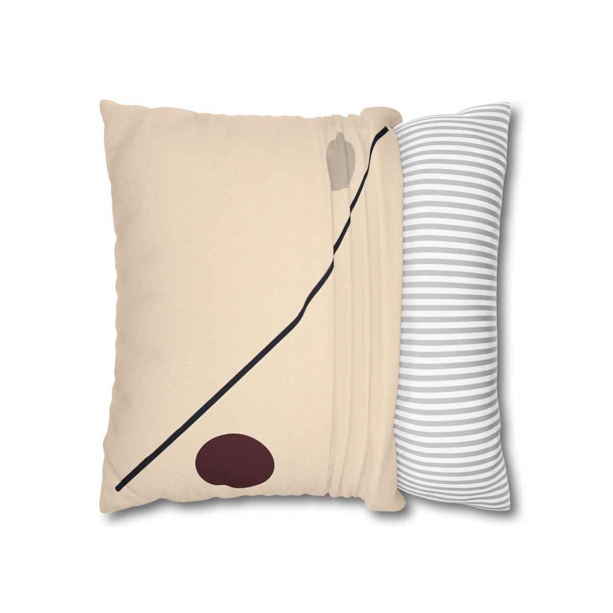 Diagonal Line And Twin Circles soft cotton pillow cases