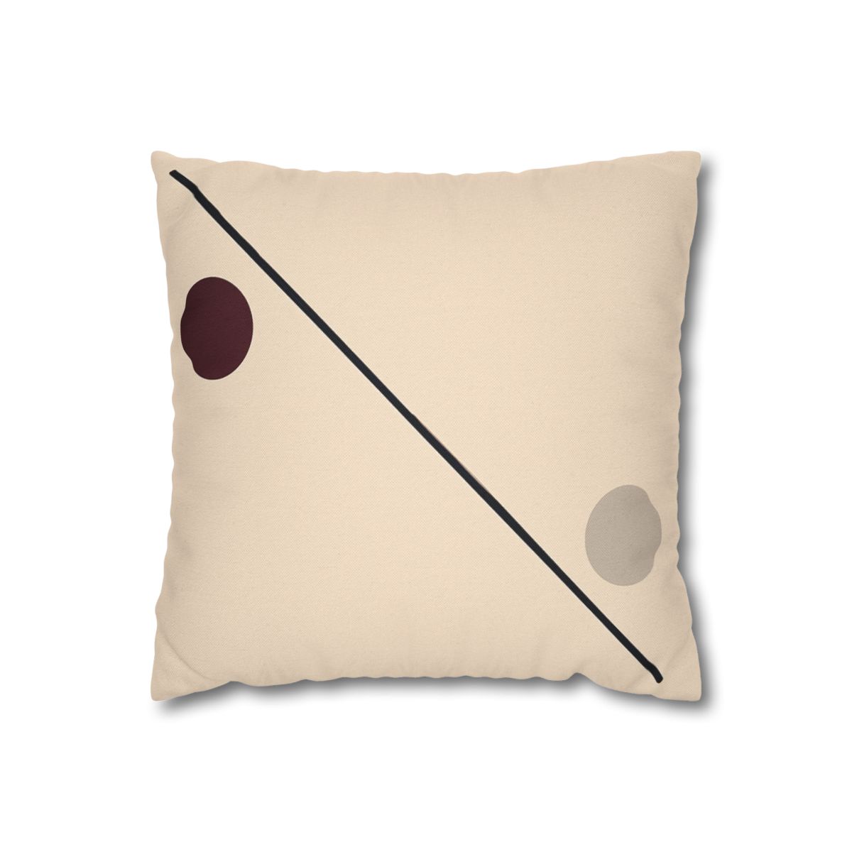 Diagonal Line And Twin Circles soft cotton pillow cases