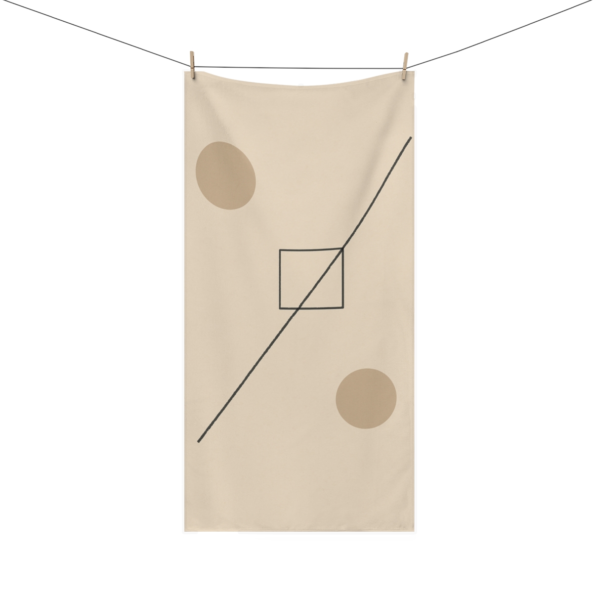 Diagonal Line With Nested Square Pause decorative home towelscustom towels