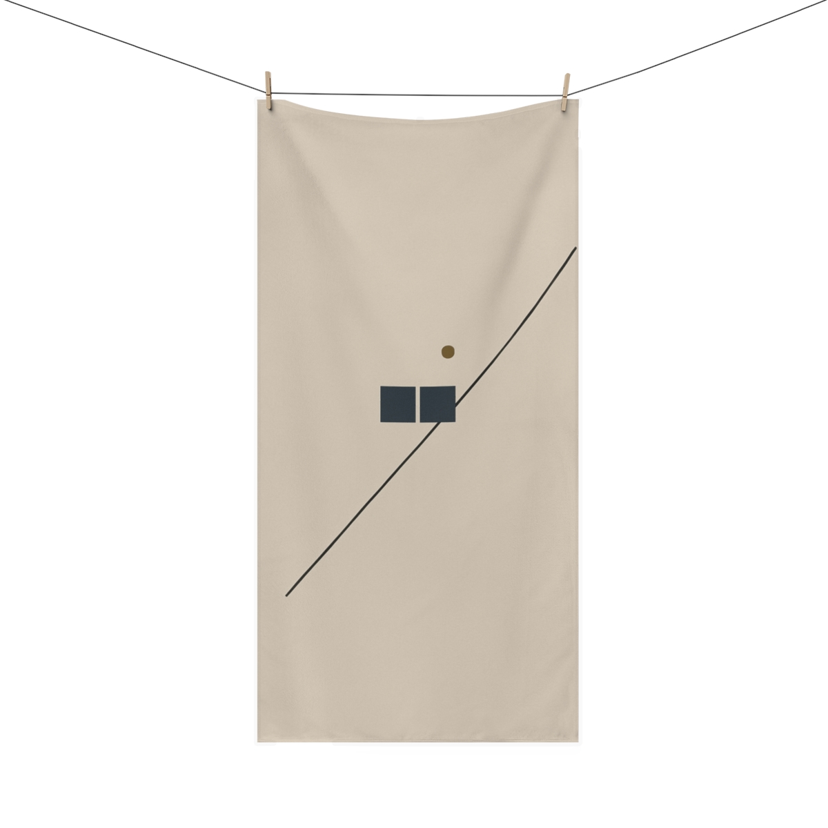 Diagonal Line With Resting Square Pair decorative home towelscustom towels