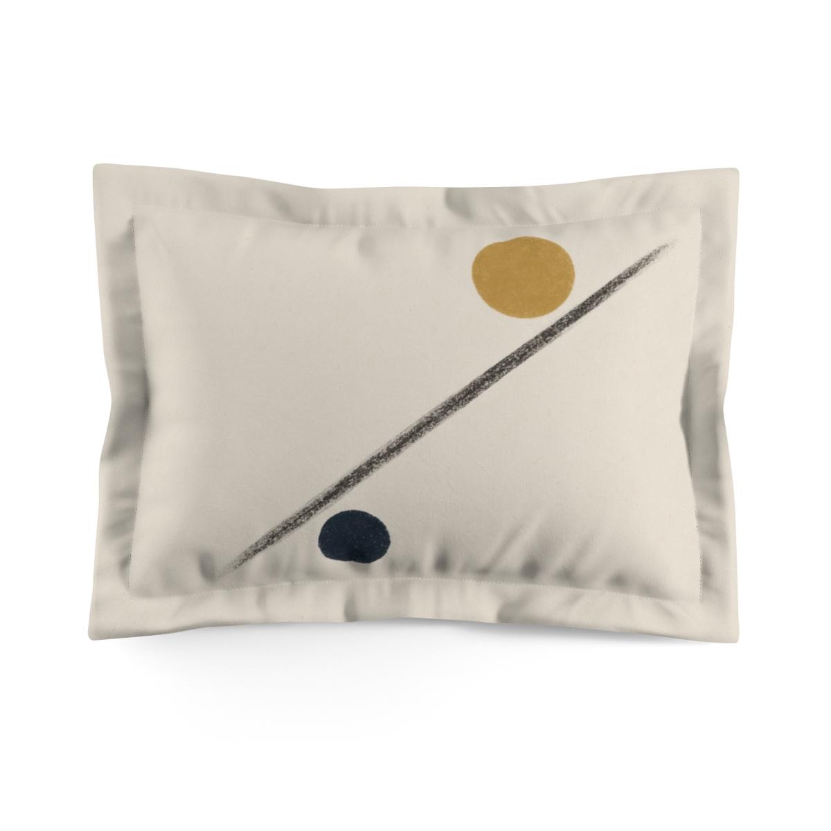 Diagonal Line With Twin Circles unique shape pillows
