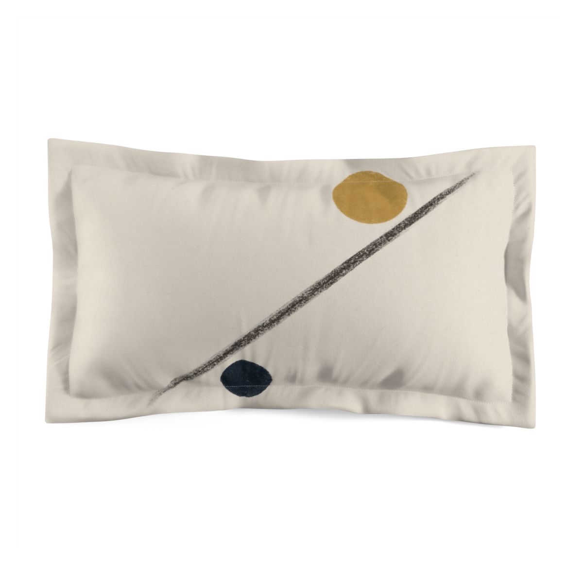 Diagonal Line With Twin Circles unique shape pillows
