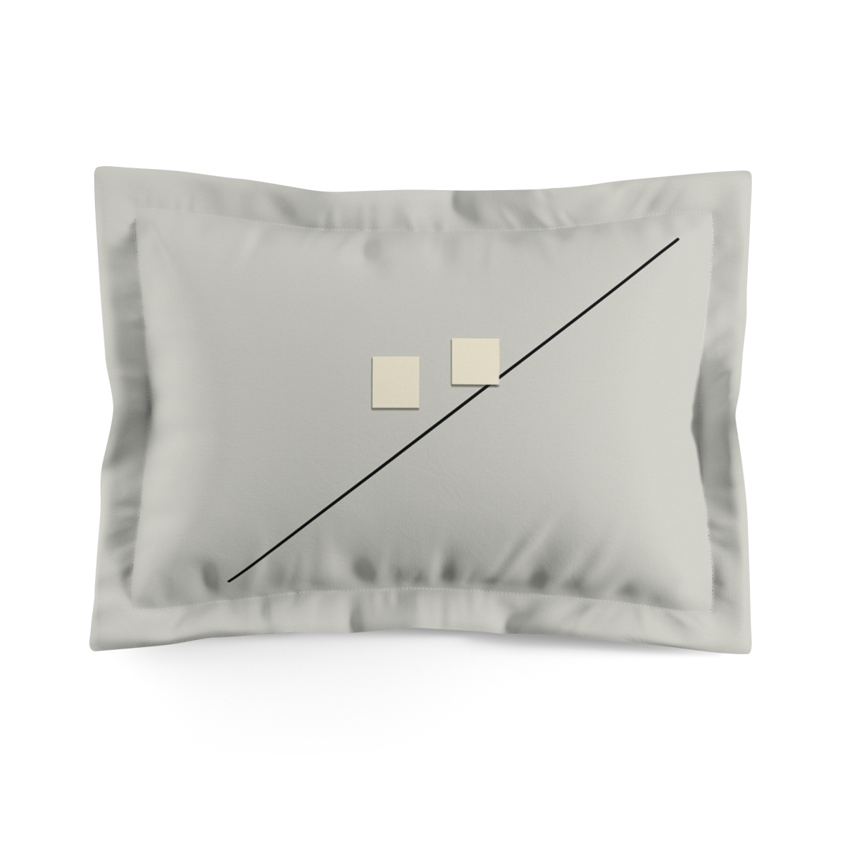 Diagonal Line With Twin Squares personalized decorative pillows