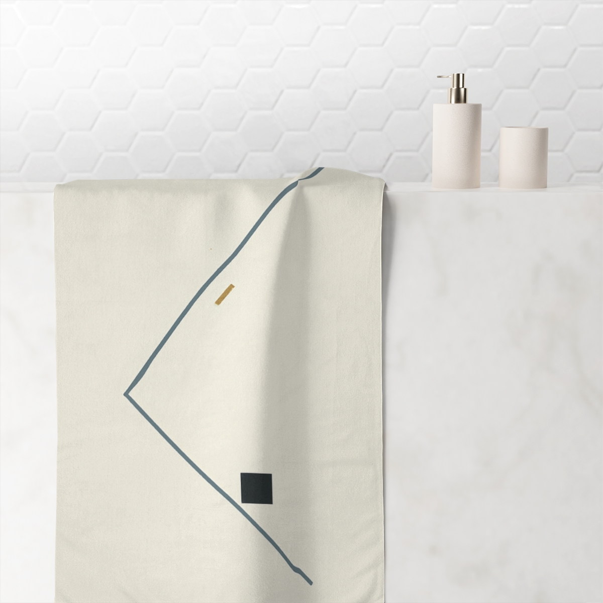 Diagonal Pair With Anchored Square comfortable face towels