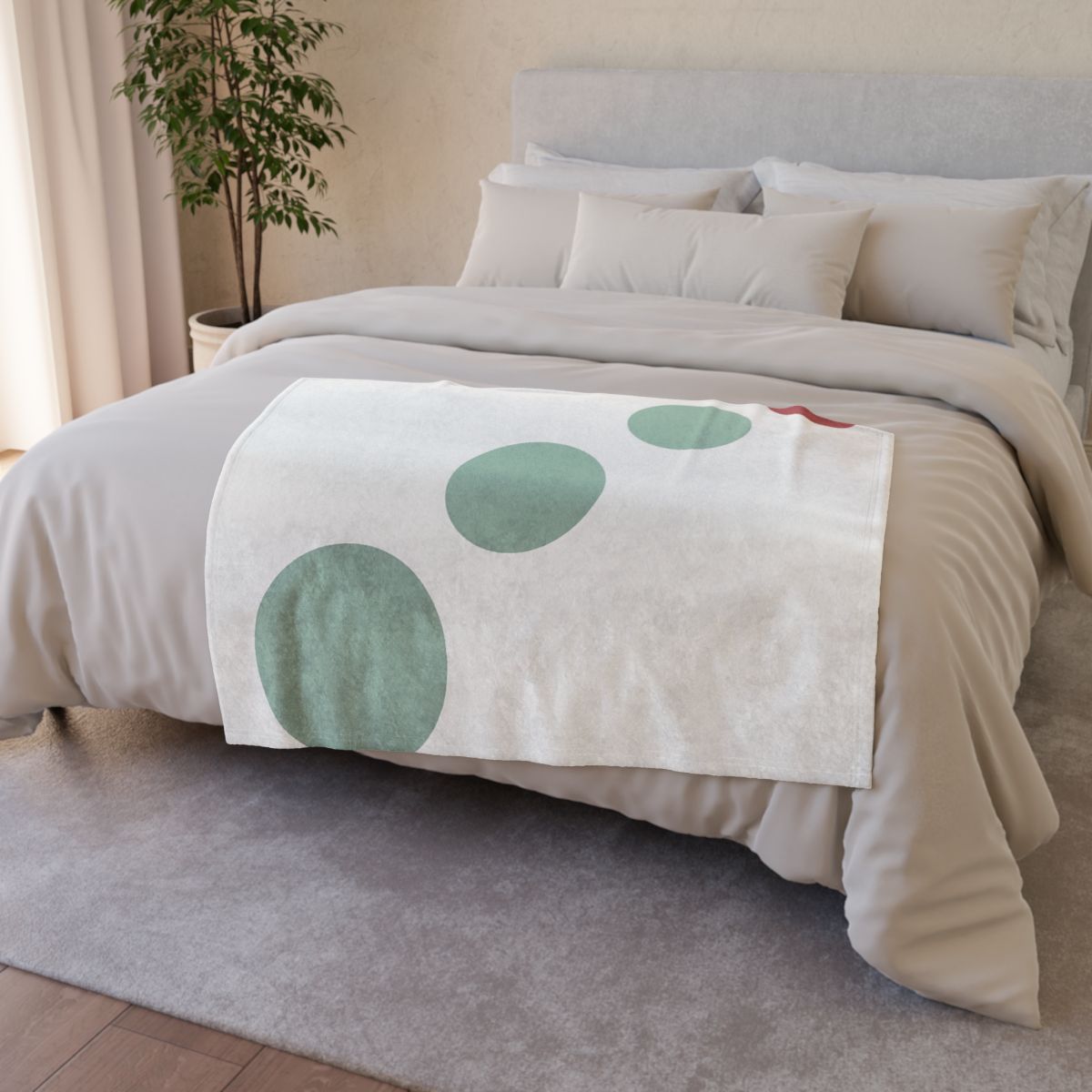 Diagonal Path Of Four Circles soft fleece blankets