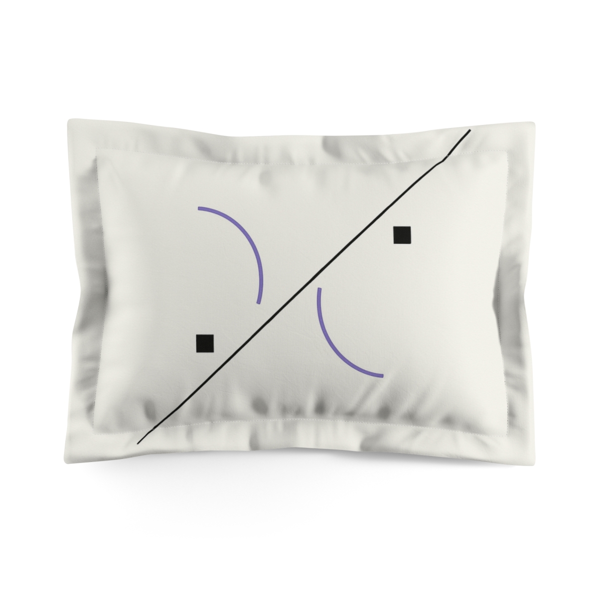 Diagonal Spine With Twin Half Arcs personalized decorative pillows