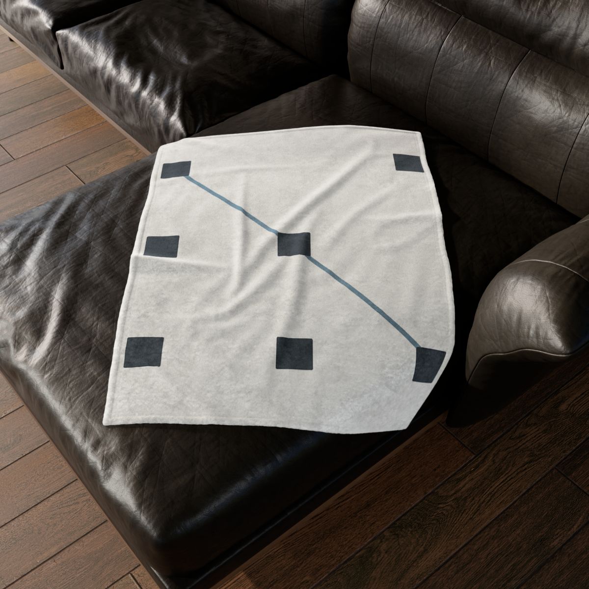 Diagonal Star Path Grid stylish throw blankets