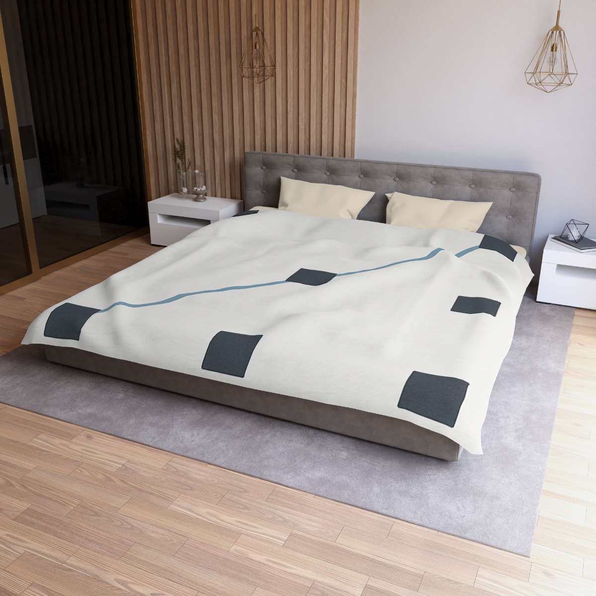 Diagonal Star Path Grid stylish duvet covers
