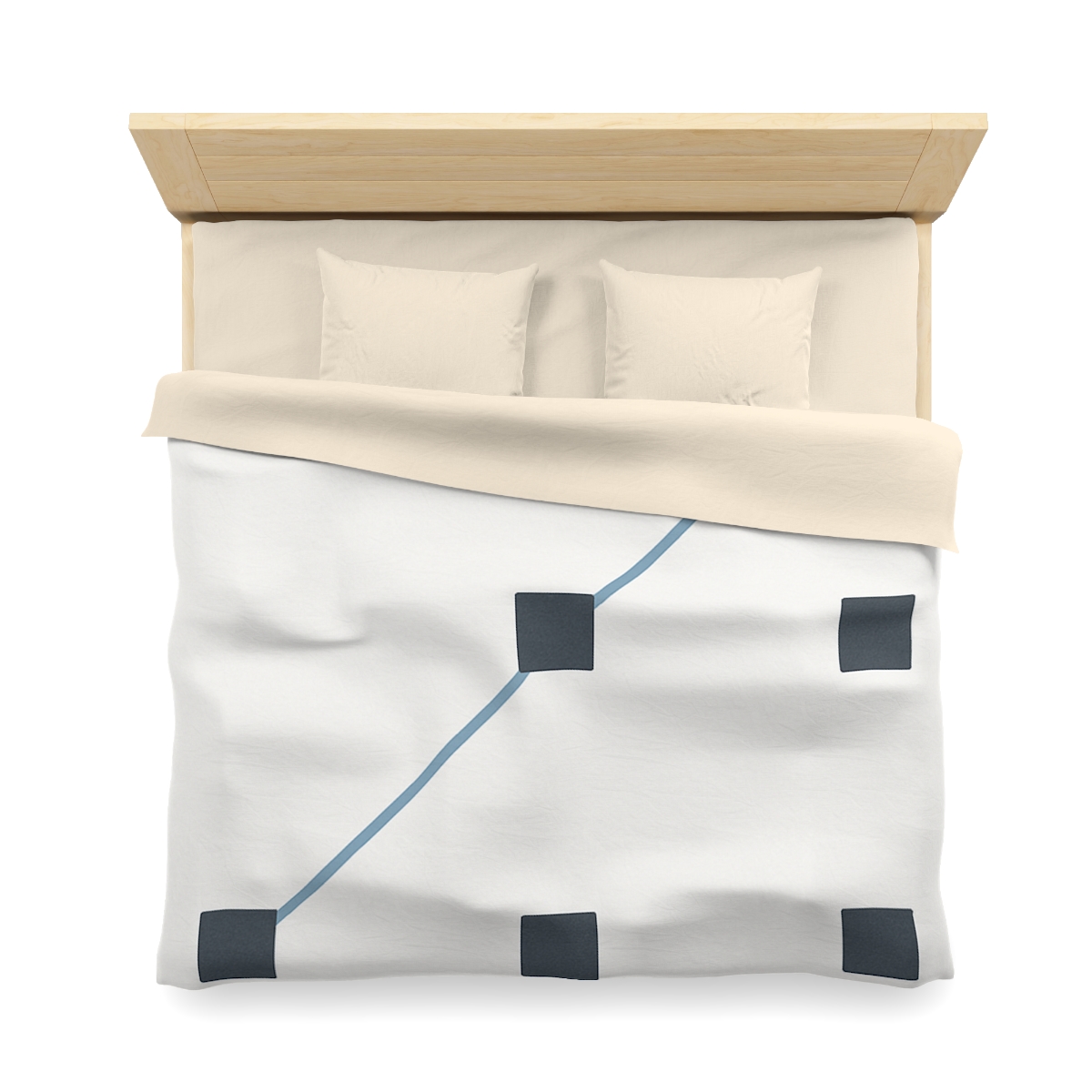 Diagonal Star Path Grid stylish duvet covers