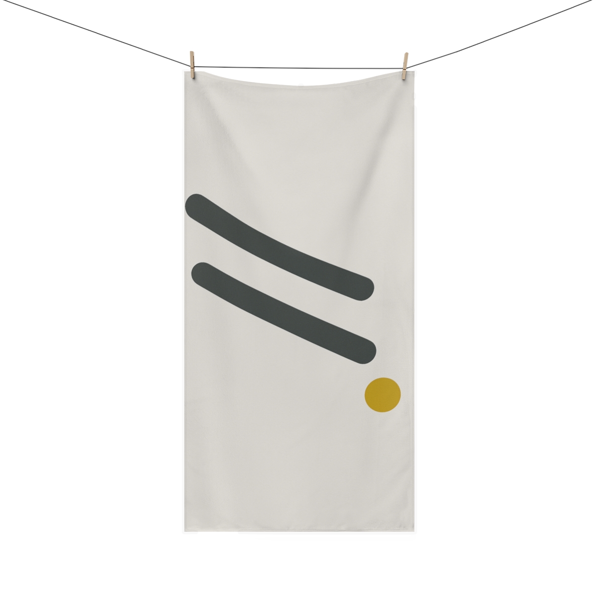 Diagonal Triad With Resting Dot personalized bath towels