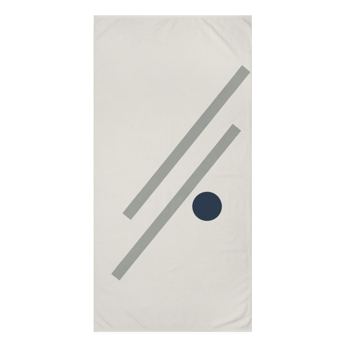 Diagonal Trio With Quiet Circle custom towels