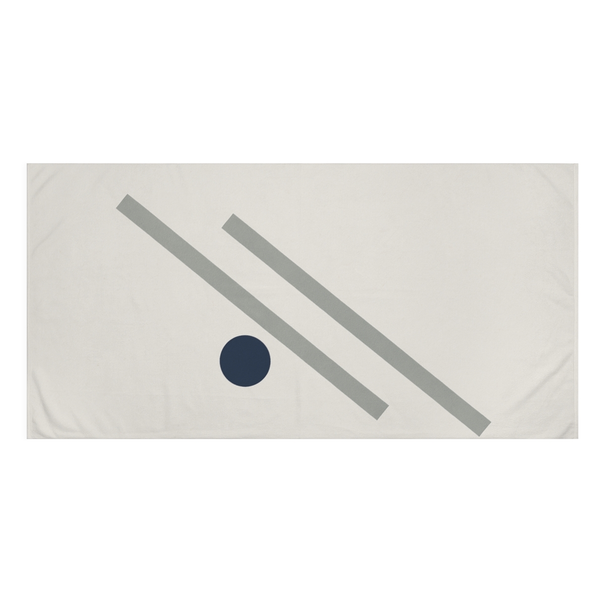 Diagonal Trio With Quiet Circle custom towels