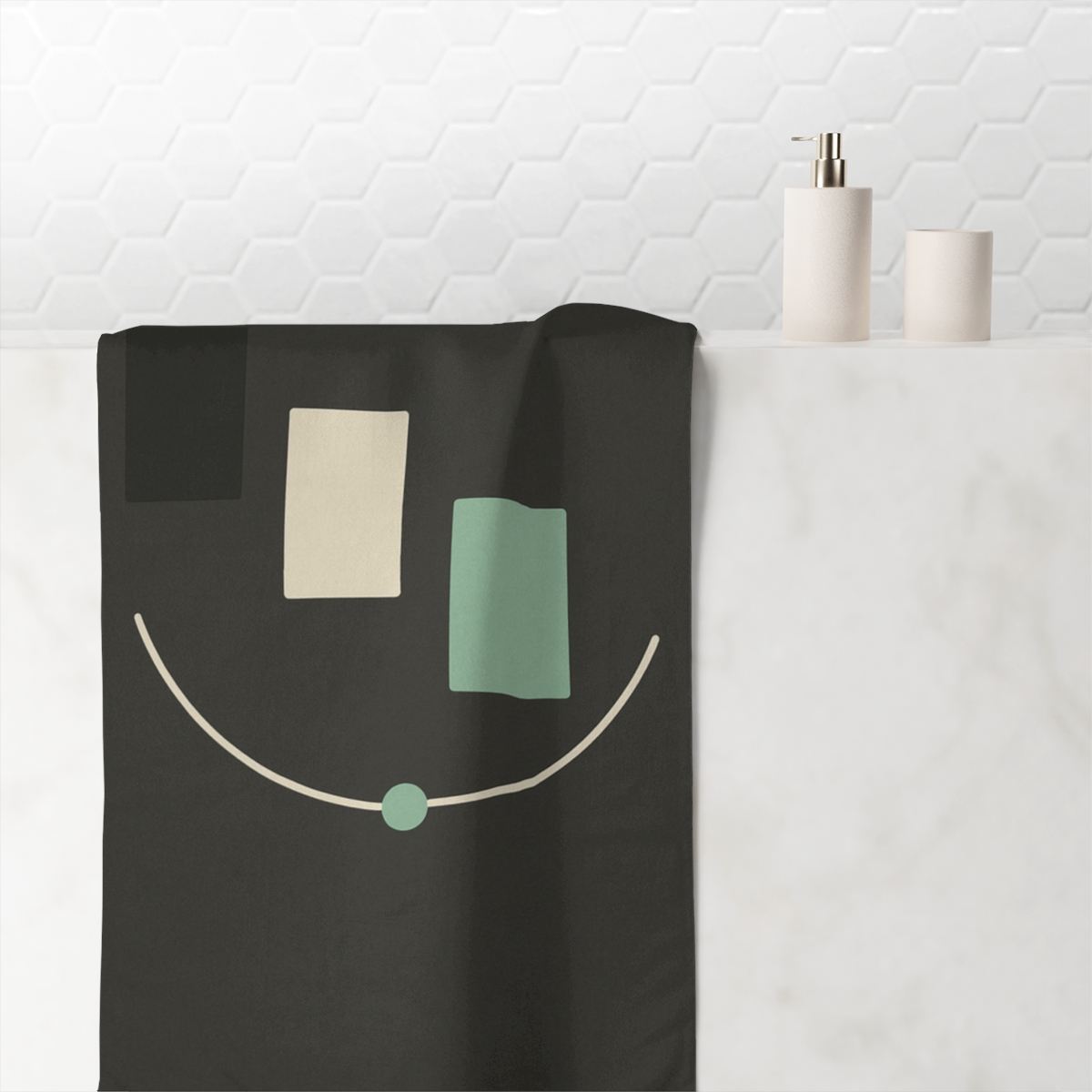 Diagonal Trio With Resting Arc stylish beach towels