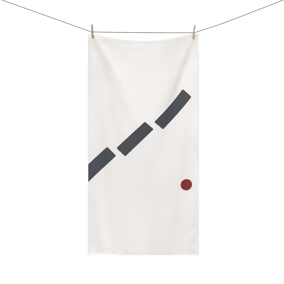 Diagonal Trio With Resting Dot decorative home towelscustom towels