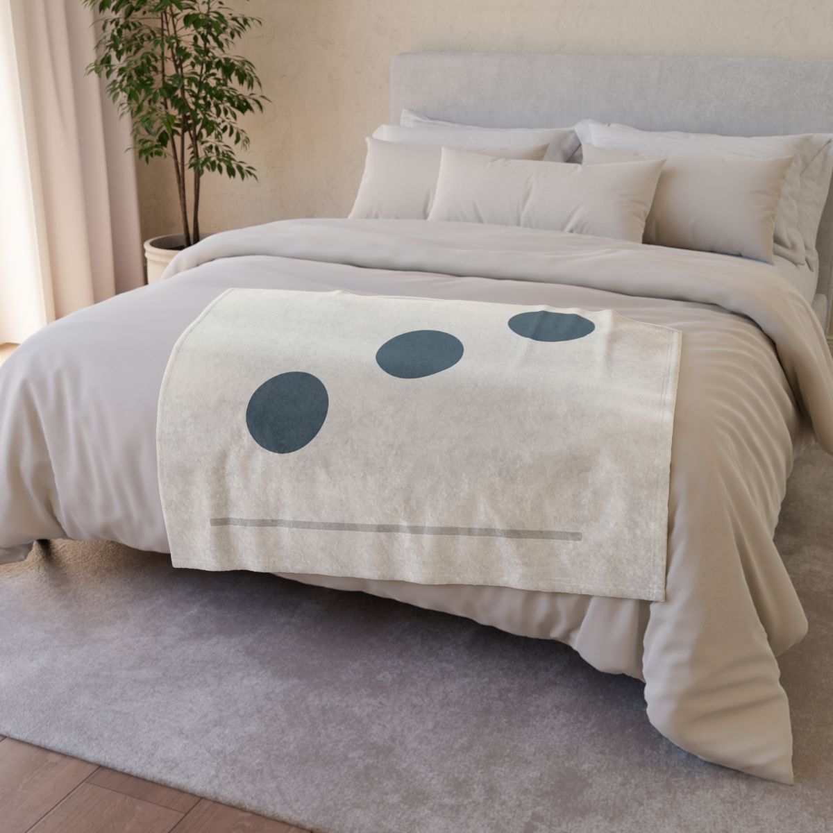 Diagonal Trio With Resting Line designer printed blankets