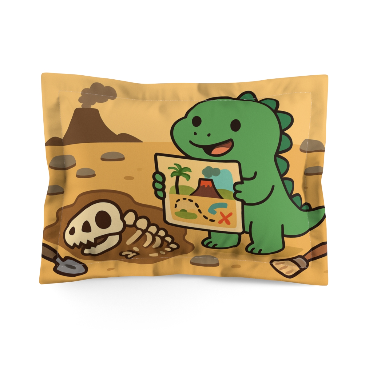 Dino Fossil Treasure Map comfortable bed pillows