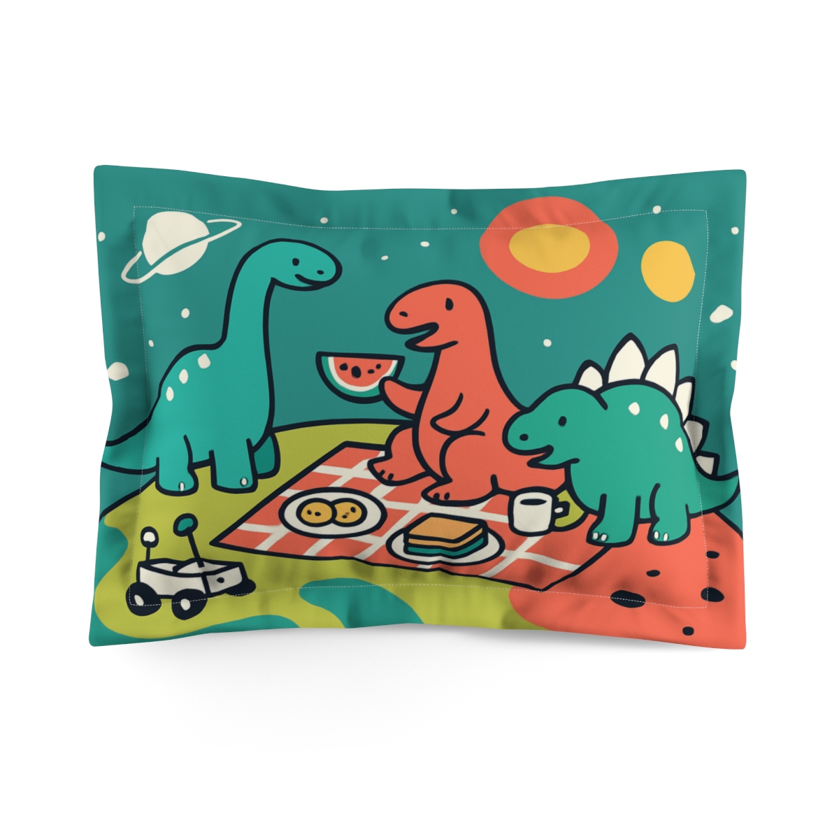 Dino Planet Picnic unique shape pillows