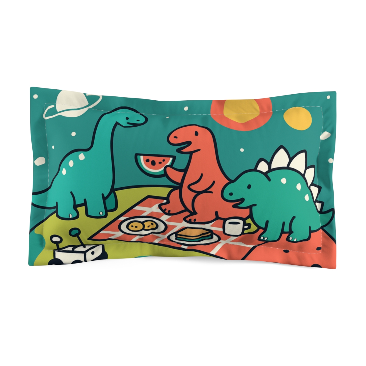 Dino Planet Picnic unique shape pillows