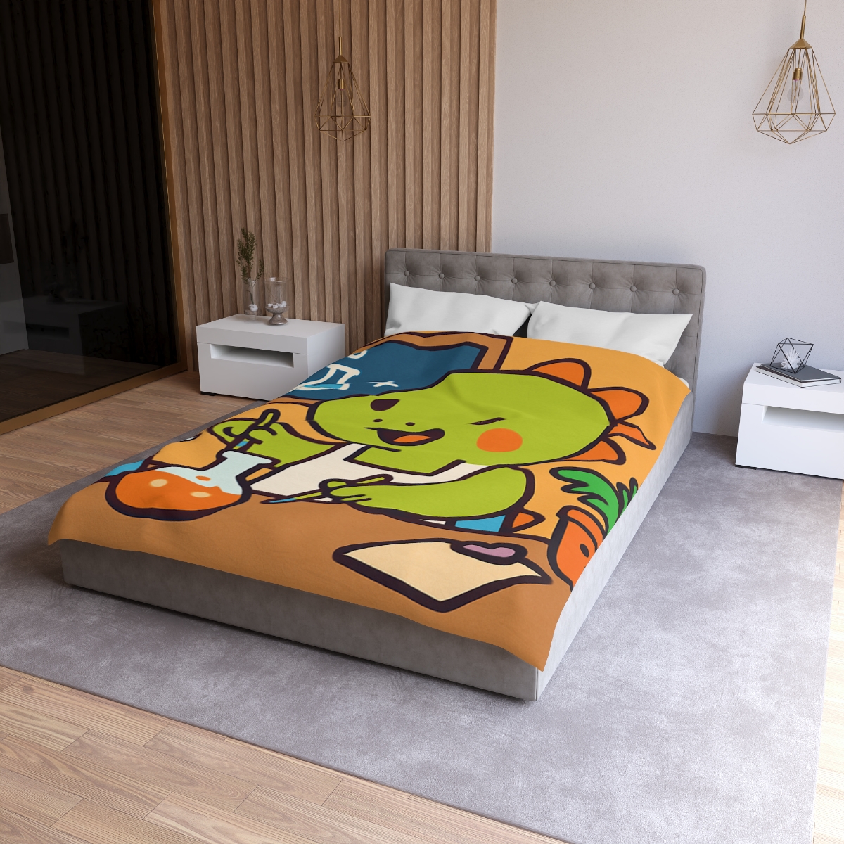Dino Science Lab designer printed duvets