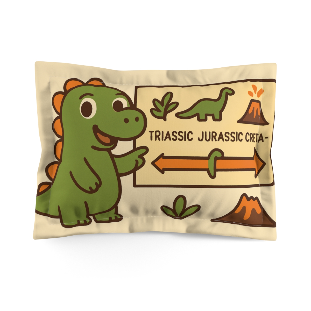 Dinosaur Time Map unique shape pillows