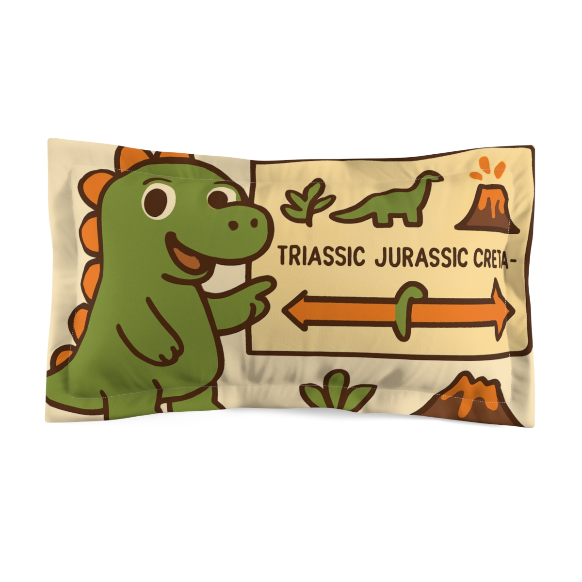 Dinosaur Time Map unique shape pillows