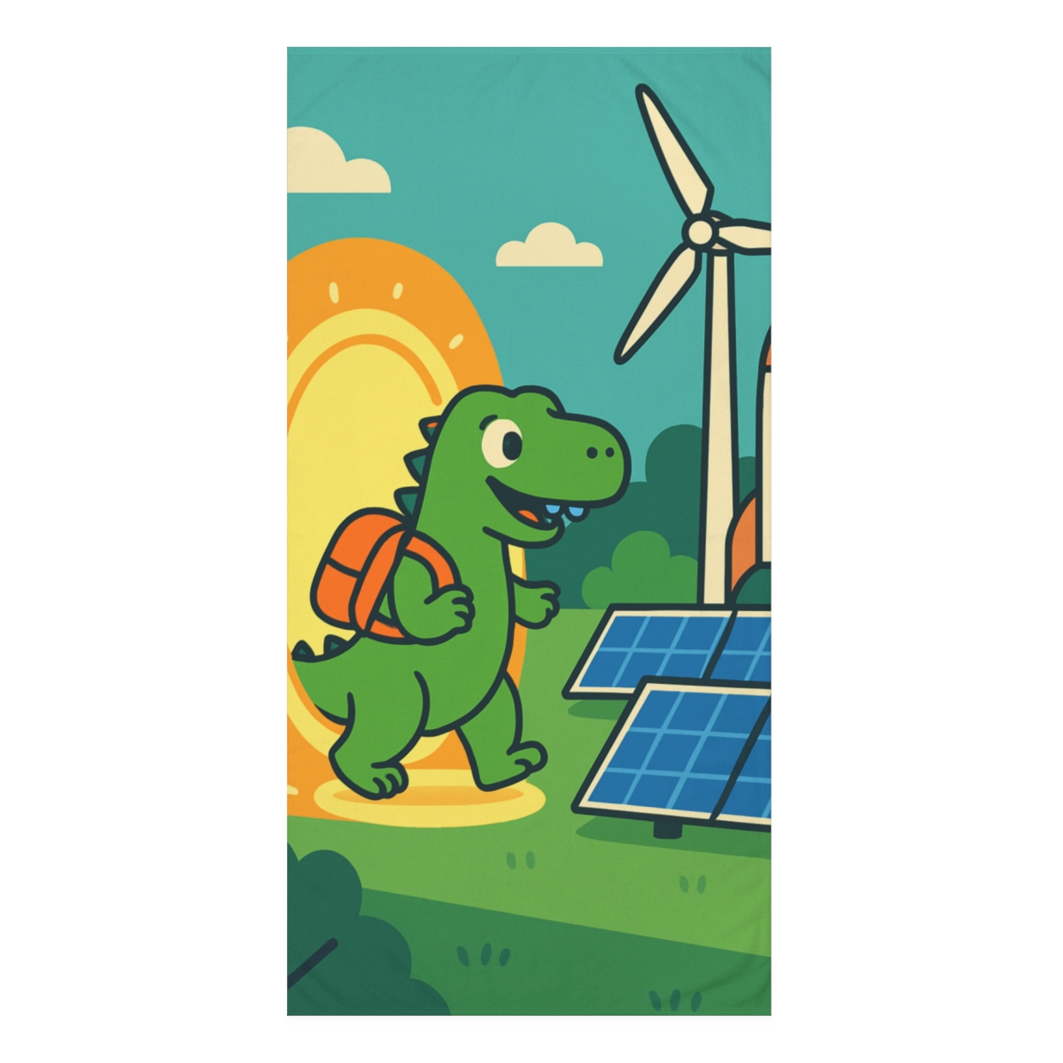 Dinosaur Time Travel Science Park decorative home towels