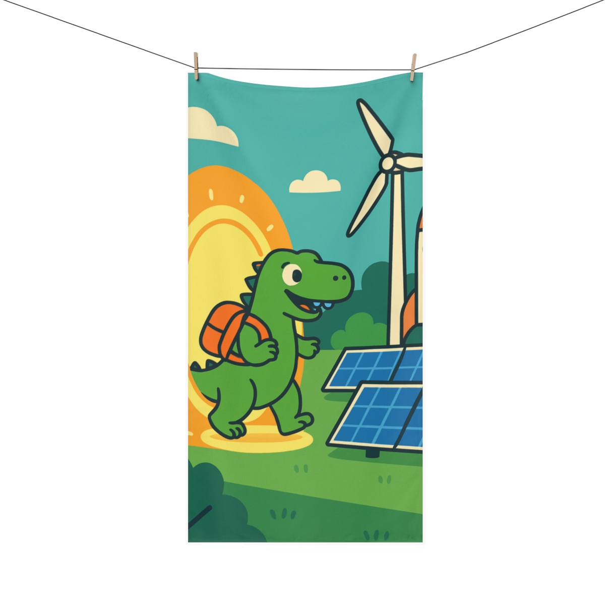 Dinosaur Time Travel Science Park decorative home towels