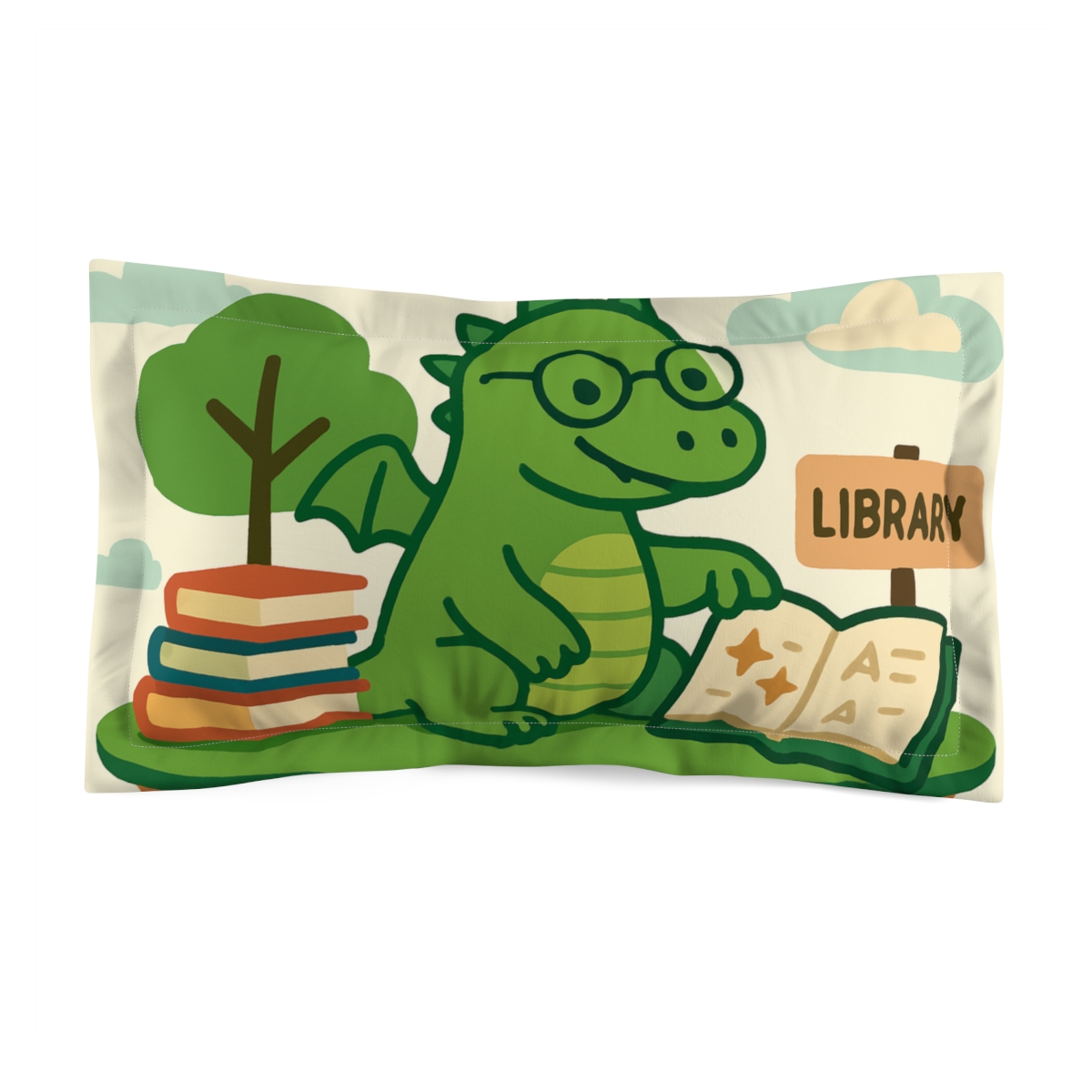 Dragon Library On The Floating Island stylish throw pillows